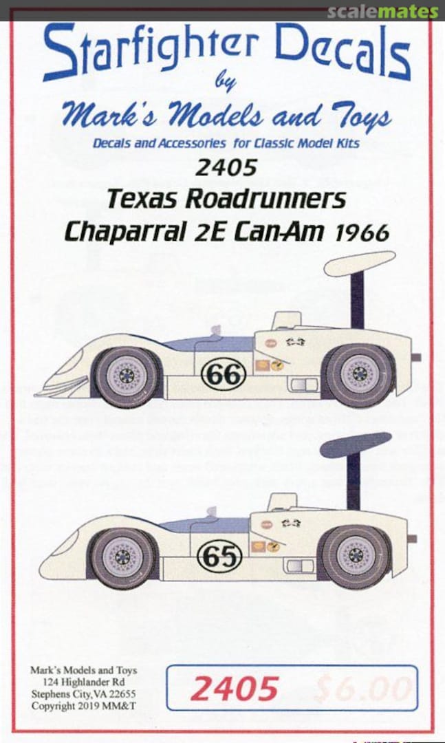 Boxart Texas Roadrunners 2: Chaparral 2E 2405 Starfighter Decals Boxart Texas Roadrunners 2: Chaparral 2E 2405 Starfighter Decals
