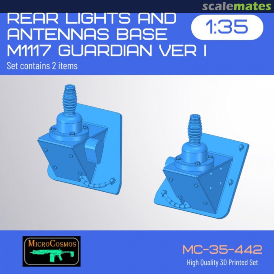Boxart Rear Lights And Antennas Base For M1117 Guardian Ver I MC-35-442 3D MicroCosmos Boxart Rear Lights And Antennas Base For M1117 Guardian Ver I MC-35-442 3D MicroCosmos