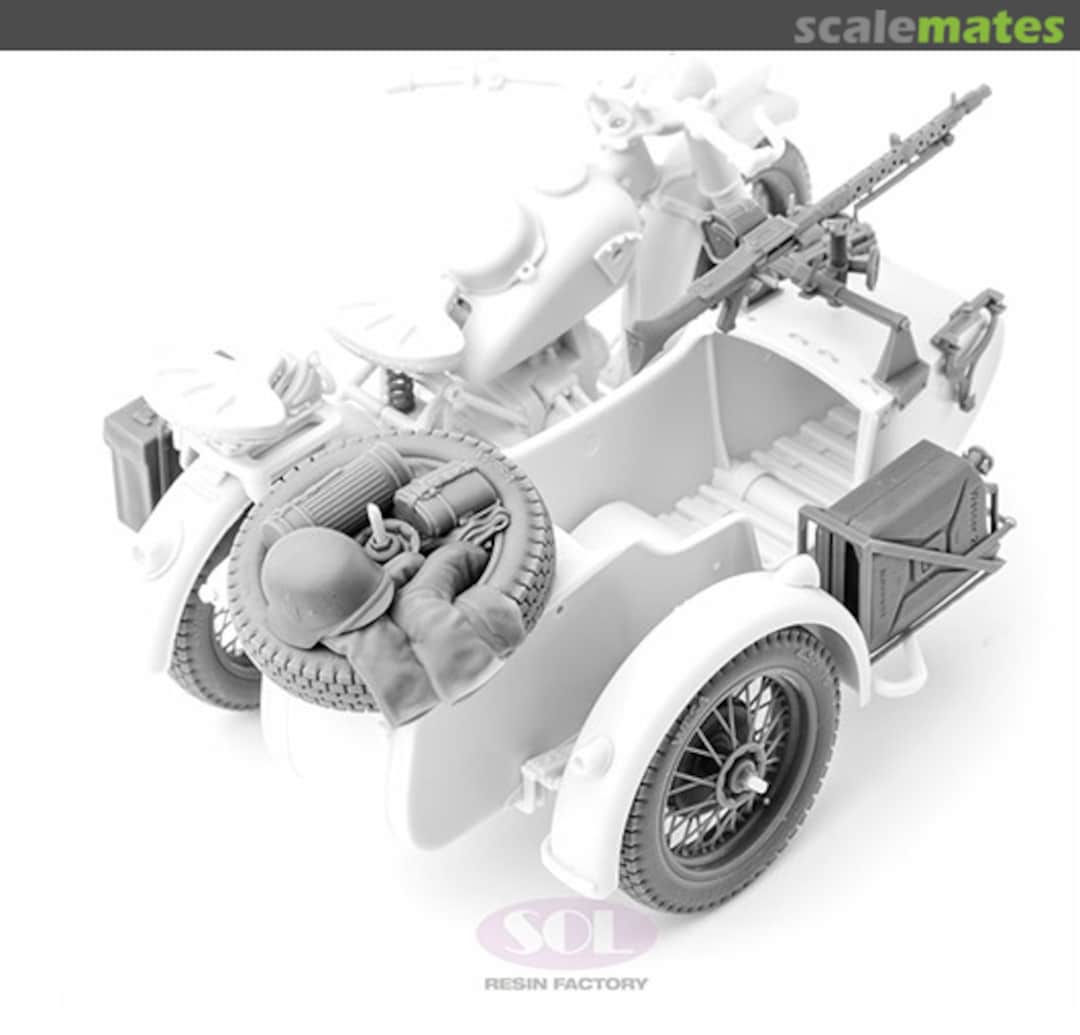 Boxart WWII Greman R75 with Sidecar upgrade parts set MM706 SOL
