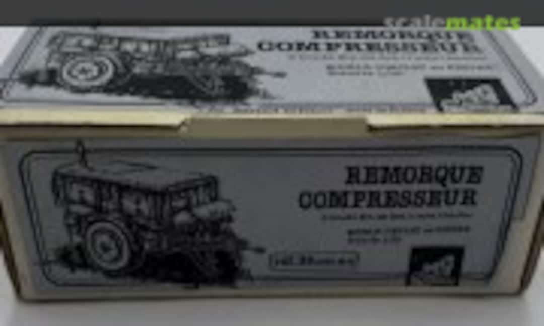 1:35 Compressor Trailer S. Druckl. Erz. als Anh. (1 achs) Fahrbar (NKC Modeles 353590mm)