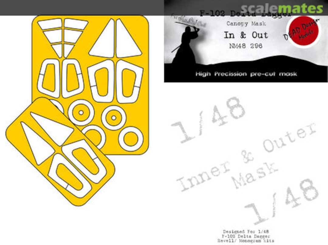 Boxart F-102 Delta Dagger Canopy Mask In & Out NM48296 DEAD Design Models