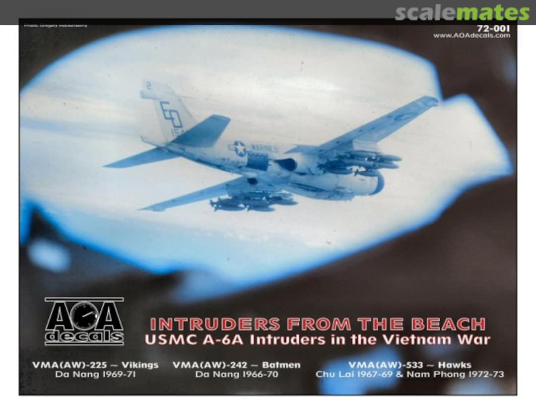 Boxart Intruders From The Beach 72-001 AOA decals Boxart Intruders From The Beach 72-001 AOA decals
