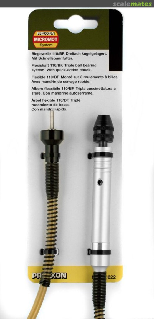 Boxart Flexishaft 110/BF. Triple ball bearing system. With quick-action chuck 28 622 Proxxon Boxart Flexishaft 110/BF. Triple ball bearing system. With quick-action chuck 28 622 Proxxon