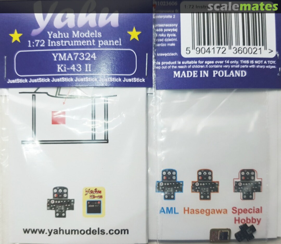 Boxart Ki-43 II instrument panel YMA7324 Yahu Models Boxart Ki-43 II instrument panel YMA7324 Yahu Models