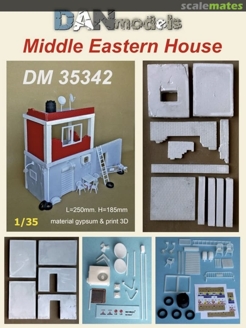 Boxart Middle east house. Length 250 mm, height 185 mm. Material - gypsum, 3D-print DM35342 DANmodels Boxart Middle east house. Length 250 mm, height 185 mm. Material - gypsum, 3D-print DM35342 DANmodels