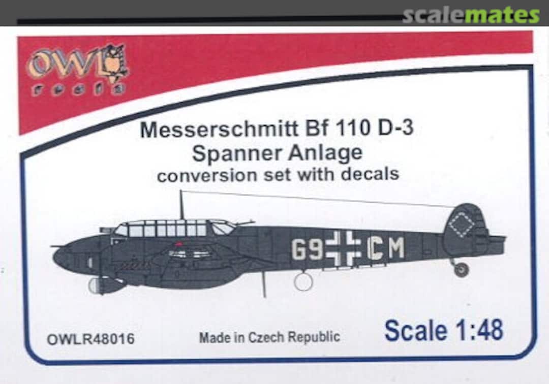 Boxart Messerschmitt Bf 110 D-3 Spanner Anlage R48016 OWL Boxart Messerschmitt Bf 110 D-3 Spanner Anlage R48016 OWL
