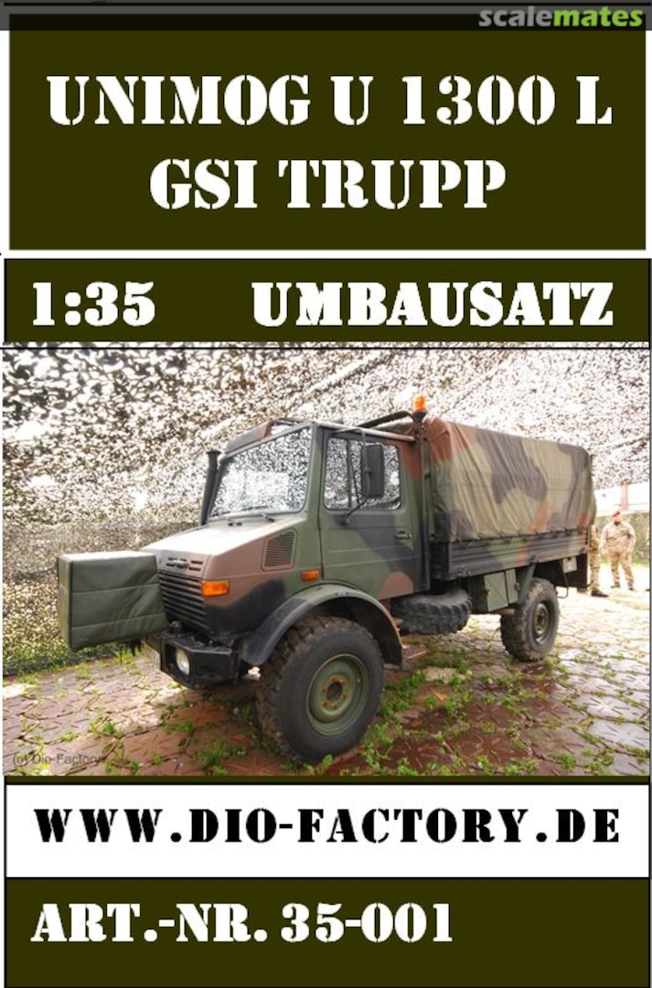 Boxart Unimog U1300 L GSI / Wartungstrupp 35-001 Dio-Factory Boxart Unimog U1300 L GSI / Wartungstrupp 35-001 Dio-Factory