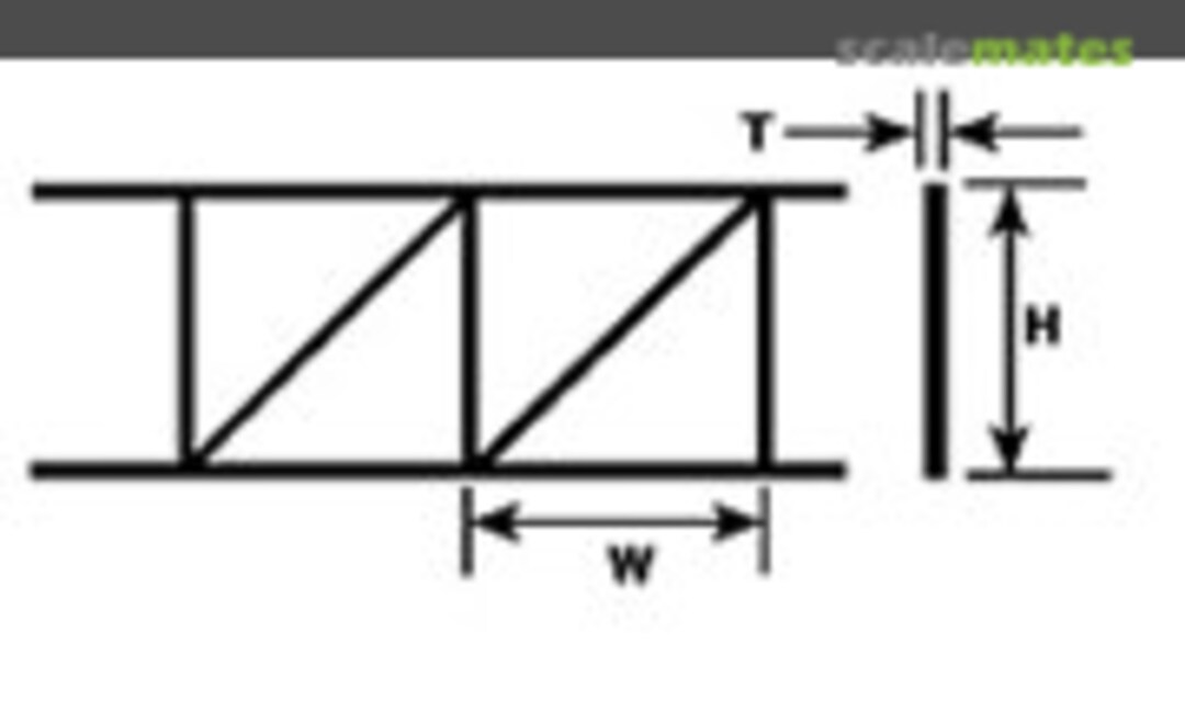 No Styrene Open Web Truss - Pratt Style (Plastruct 90926) 90926
