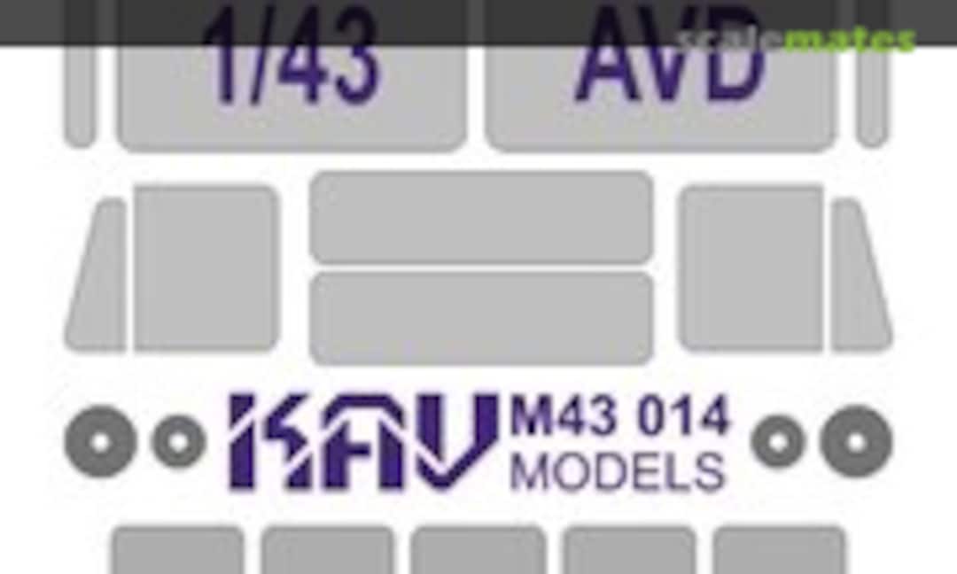 1:43 Paint mask for GaZ-66 Kung (AVD) 1/43 (KAV models KAV M43 014) KAV M43 014