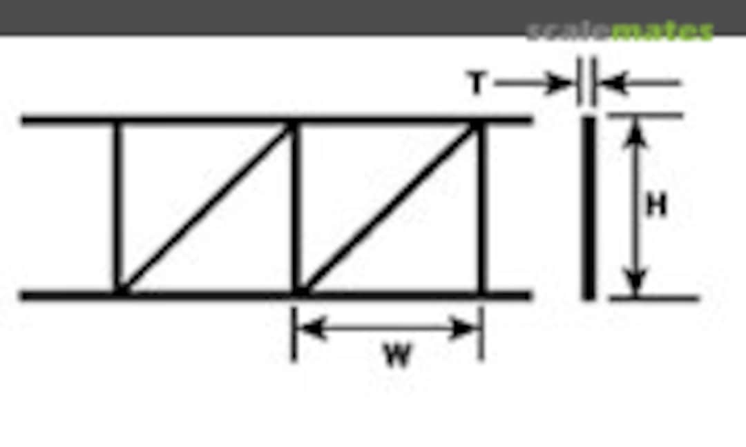 No Open Web Truss - Pratt Style (Plastruct 90927) 90927