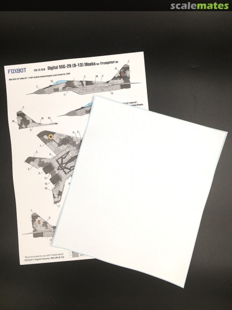 Boxart Digital MiG-29 (9-13) Ukrainian Air Force FM72-018 Foxbot Boxart Digital MiG-29 (9-13) Ukrainian Air Force FM72-018 Foxbot