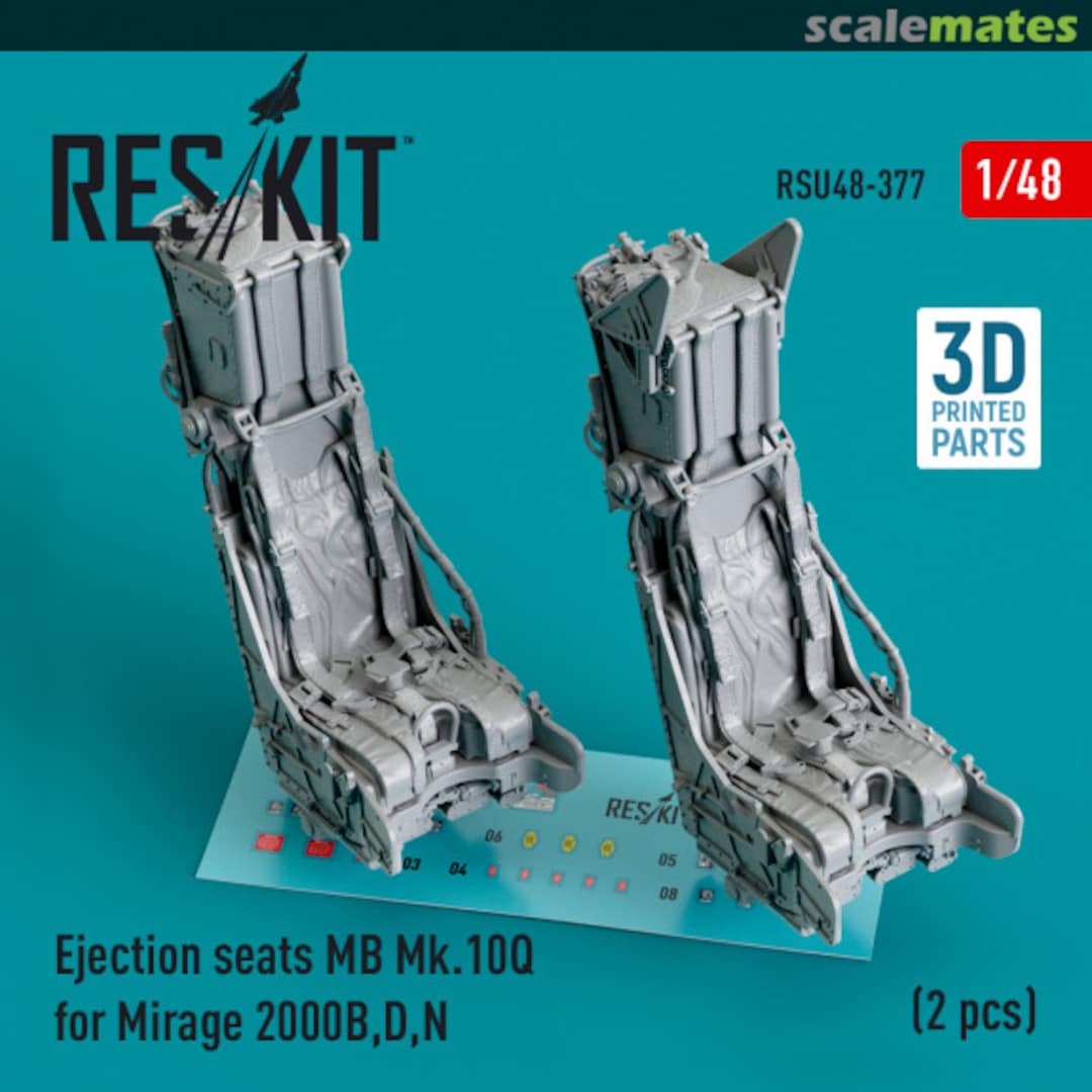 Boxart Ejection seats MB Mk.10Q for Mirage 2000B,D,N (2 pcs) RSU48-0377 ResKit Boxart Ejection seats MB Mk.10Q for Mirage 2000B,D,N (2 pcs) RSU48-0377 ResKit
