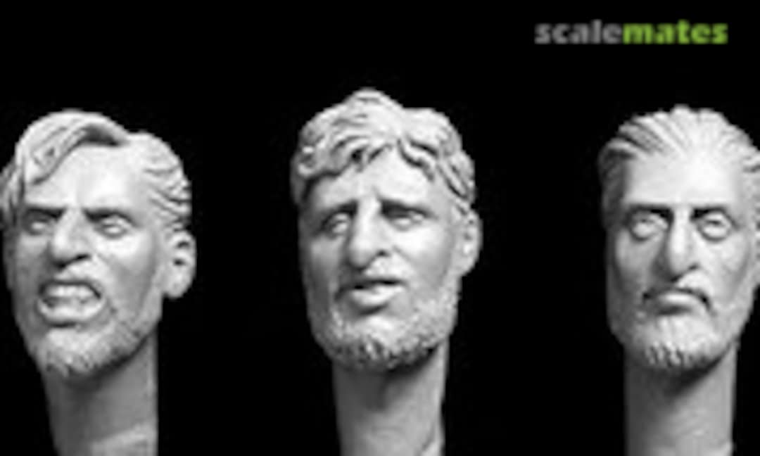 1:35 5 unkempt heads with beards (Hornet & Wolf HH36) HH36