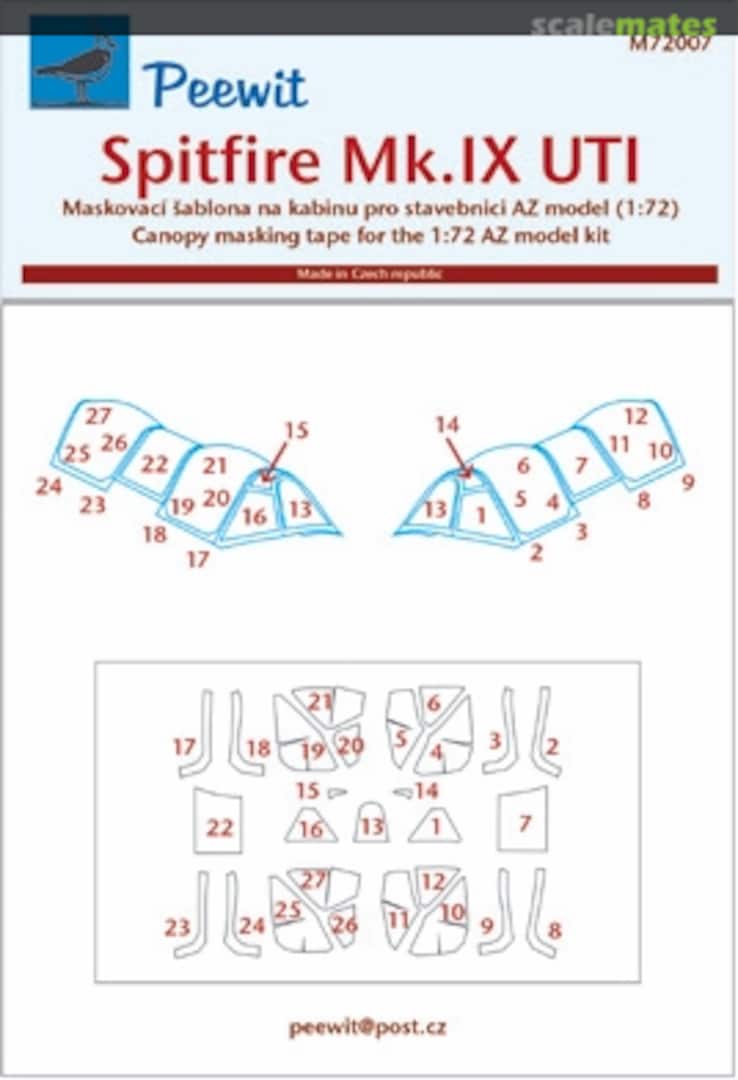 Boxart Spitfire Mk.IX UTI M72007 Peewit Boxart Spitfire Mk.IX UTI M72007 Peewit