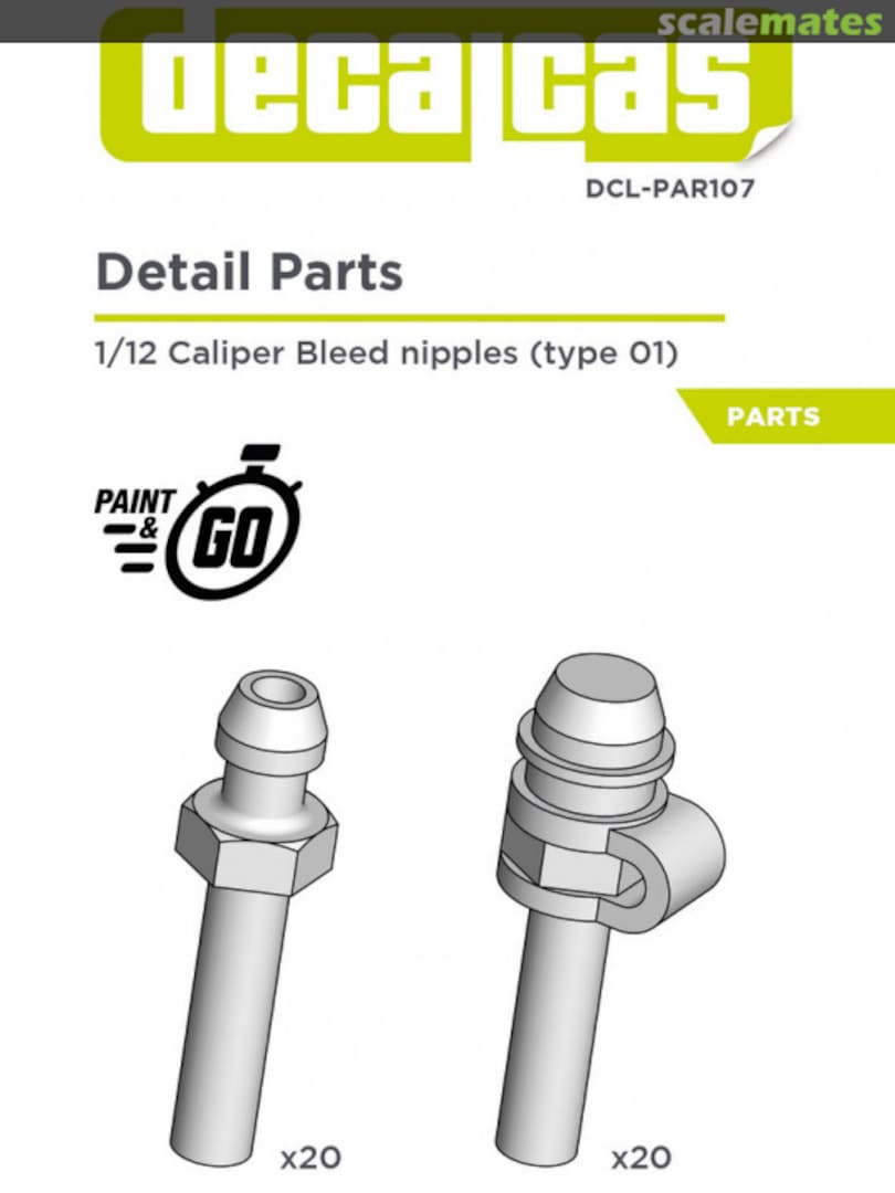 Boxart Caliper bleed nipples DCL-PAR107 Decalcas Boxart Caliper bleed nipples DCL-PAR107 Decalcas