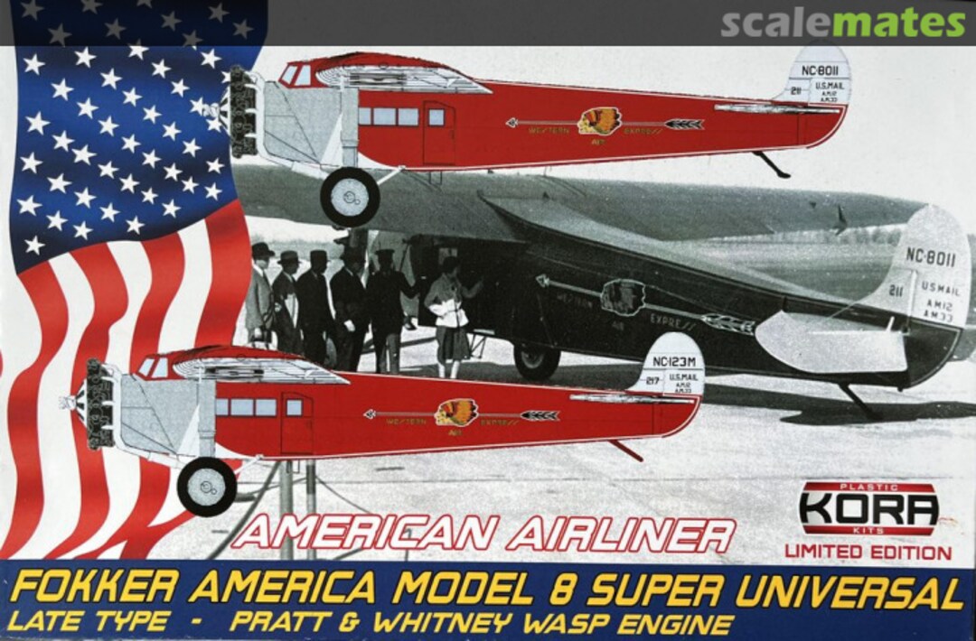 Boxart Fokker America Model 8 Super Universal KPK72192 Kora Models Boxart Fokker America Model 8 Super Universal KPK72192 Kora Models
