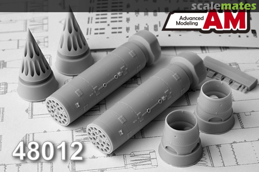 Boxart B8M-1 80mm Rocket Launcher Set (2 launchers) AMC 48012 Advanced Modeling