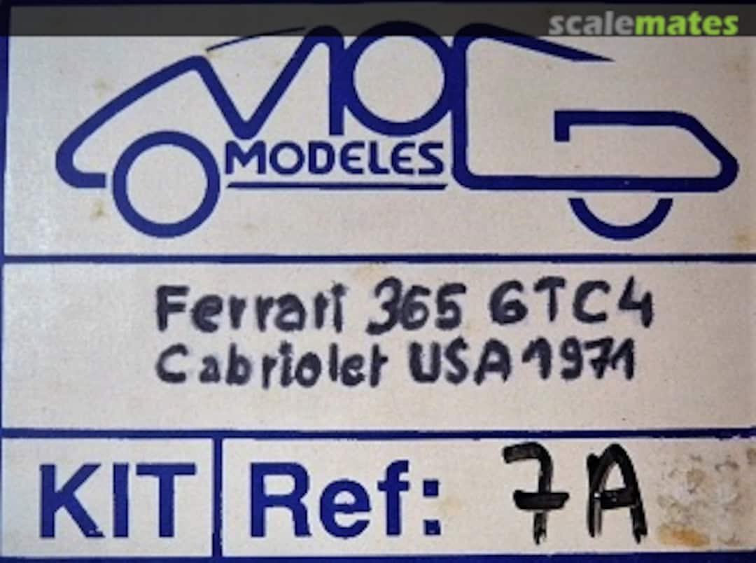 Boxart Ferrari 365 GTC4 7A MOG Modèles Boxart Ferrari 365 GTC4 7A MOG Modèles