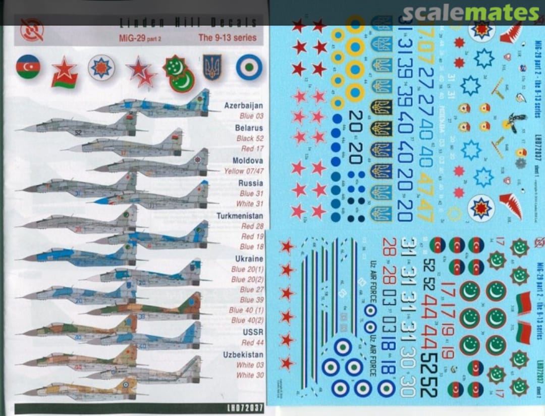 Boxart MiG-29 part 2 LHD72037 Linden Hill Decals Boxart MiG-29 part 2 LHD72037 Linden Hill Decals