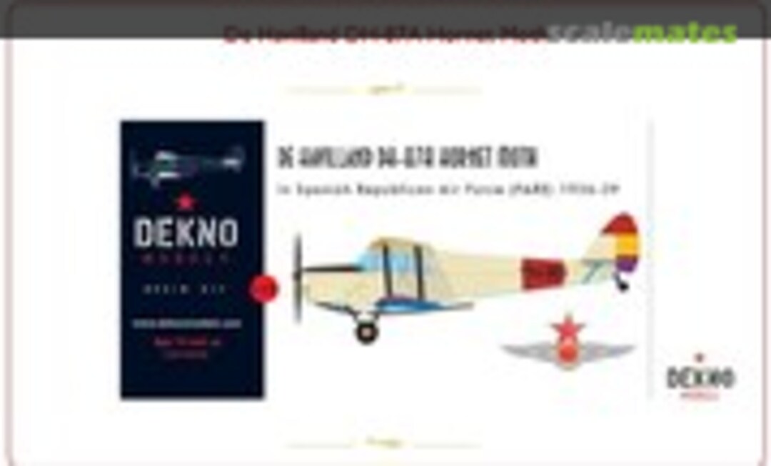 1:72 De Havilland DH-87A Hornet Moth (Dekno Models CW.720200) CW.720200