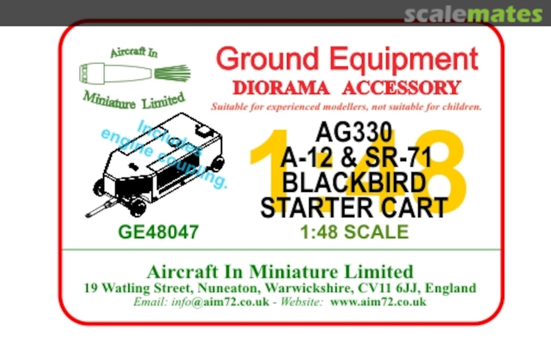 Boxart AG330 - SR-71 & A-12 Blackbird Starter Cart GE48047 Aircraft In Miniature Ltd Boxart AG330 - SR-71 & A-12 Blackbird Starter Cart GE48047 Aircraft In Miniature Ltd