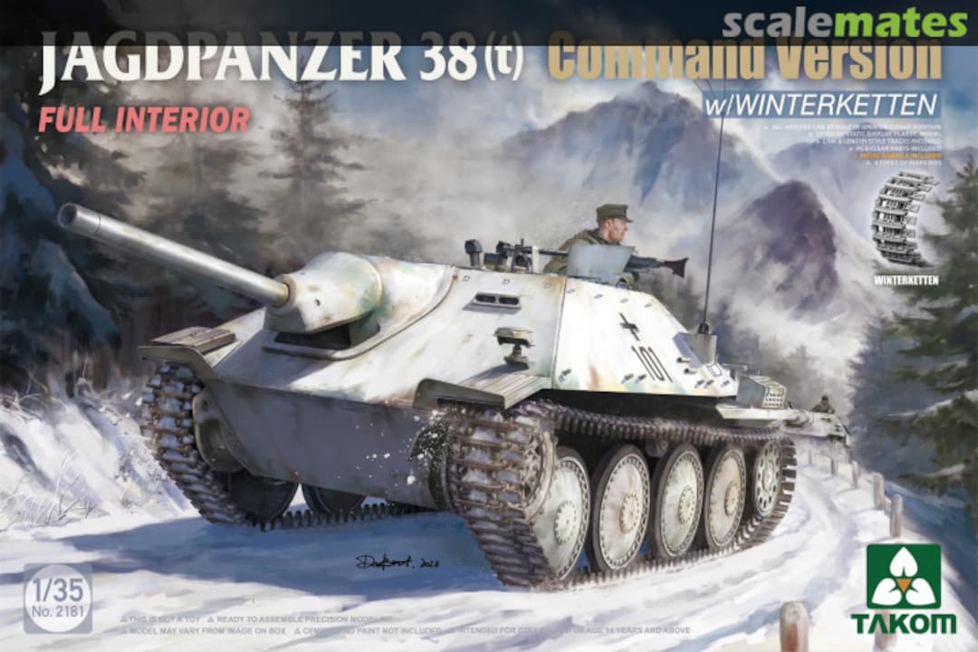 Boxart Jagdpanzer 38(t) Command Version w/Winterketten 2181 Takom Boxart Jagdpanzer 38(t) Command Version w/Winterketten 2181 Takom