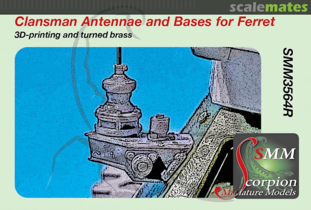 Boxart Clansman Antennae and Bases for Ferret SMM3564R Scorpion Miniature Models Boxart Clansman Antennae and Bases for Ferret SMM3564R Scorpion Miniature Models