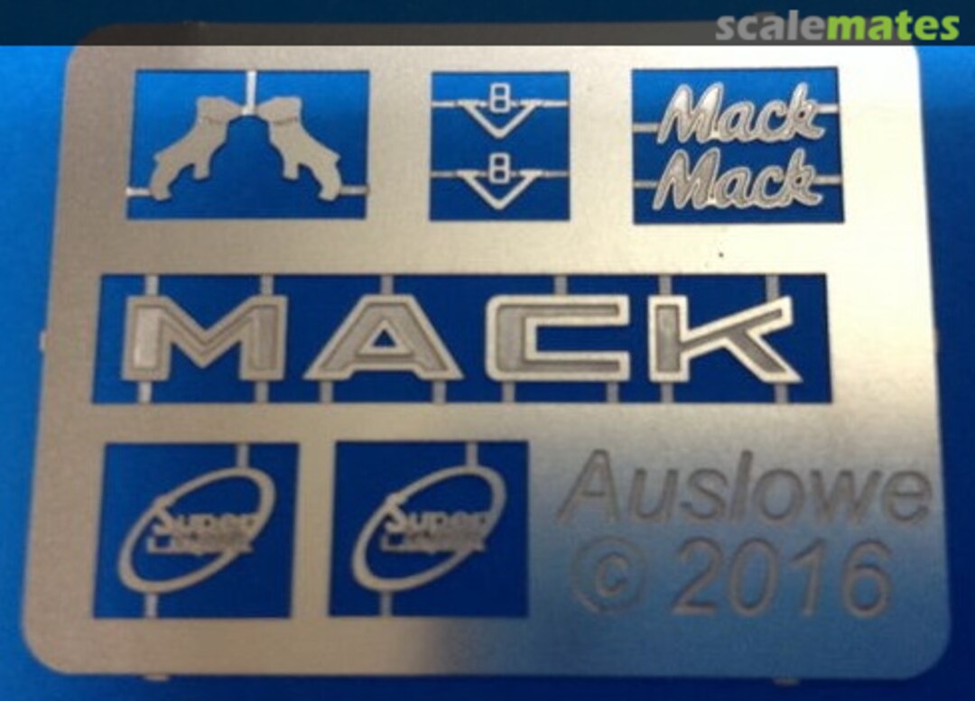 Boxart Mack Superliner Badge Set ET3 Auslowe Model Accessories Boxart Mack Superliner Badge Set ET3 Auslowe Model Accessories