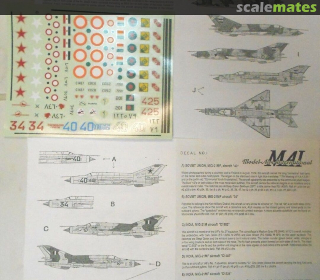Boxart MiG-21MF DCL1 Model Aire International Boxart MiG-21MF DCL1 Model Aire International
