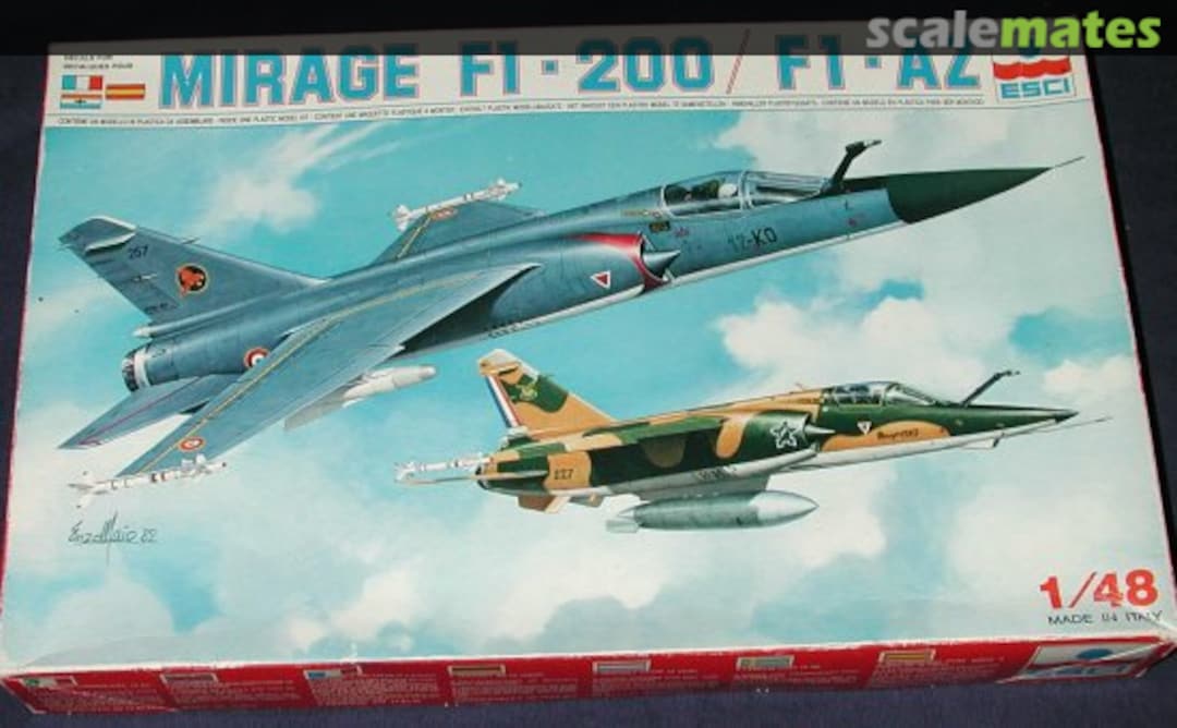 Boxart Dassault Mirage F.1-200/AZ 4069 ESCI Boxart Dassault Mirage F.1-200/AZ 4069 ESCI