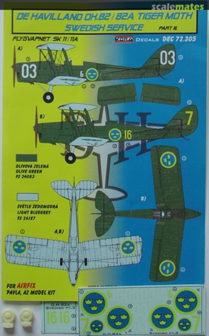 Boxart De Havilland DH.82/82A Tiger Moth DEC72305 Kora Models