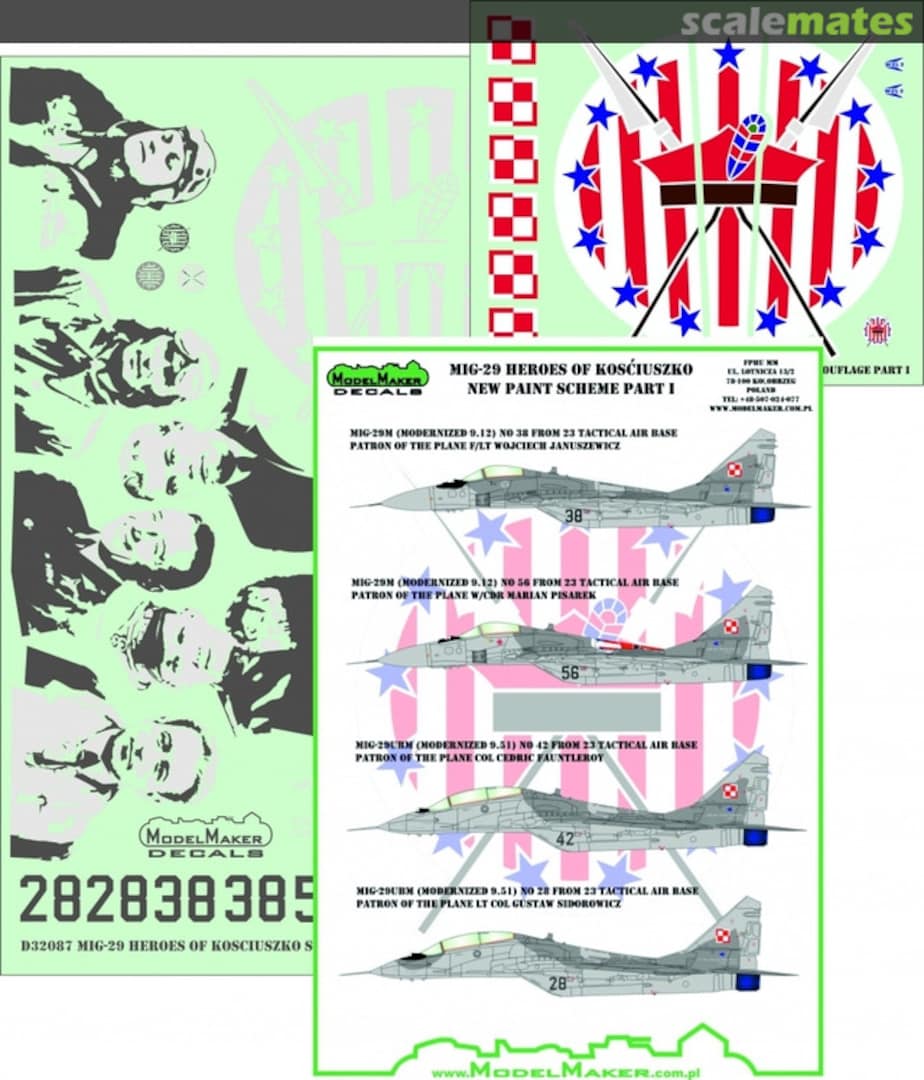 Boxart MiG-29 Heroes of Kościuszko new paint scheme part I D32087 ModelMaker Boxart MiG-29 Heroes of Kościuszko new paint scheme part I D32087 ModelMaker