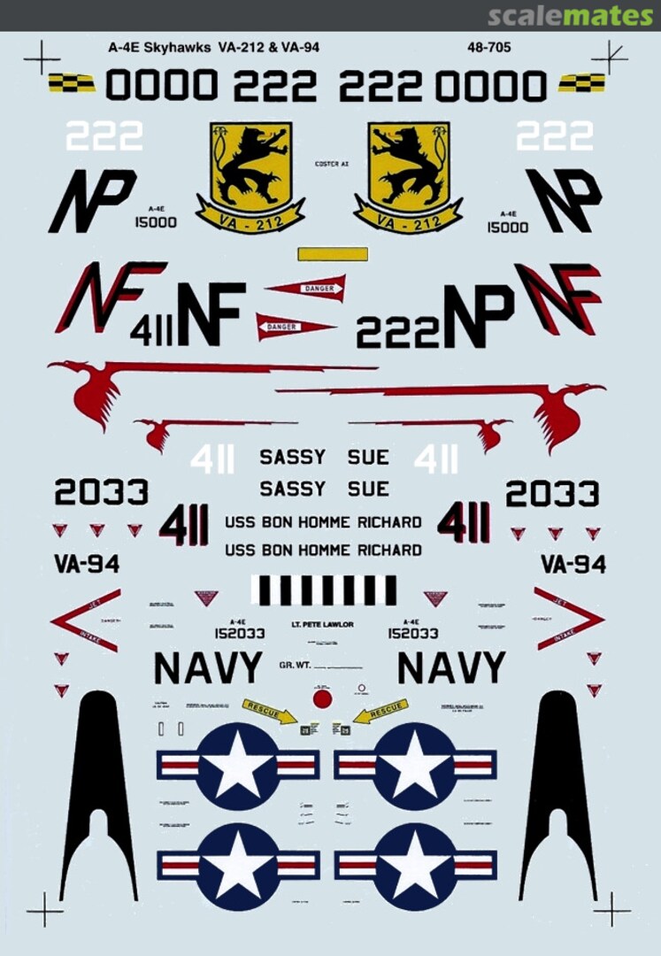 Boxart USN A-4E Skyhawks 48-705 SuperScale International Boxart USN A-4E Skyhawks 48-705 SuperScale International