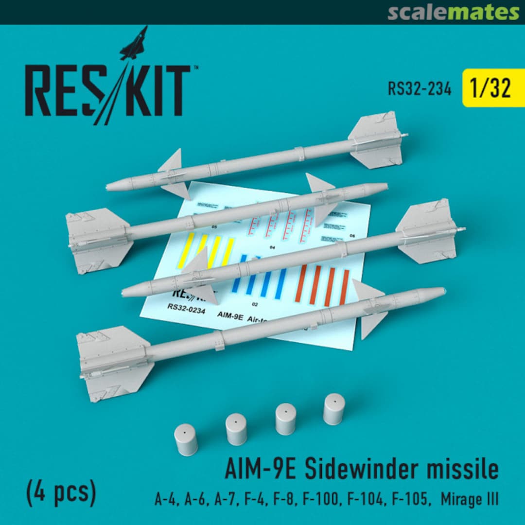 Boxart AIM-9E Sidewinder missile RS32-0234 ResKit Boxart AIM-9E Sidewinder missile RS32-0234 ResKit