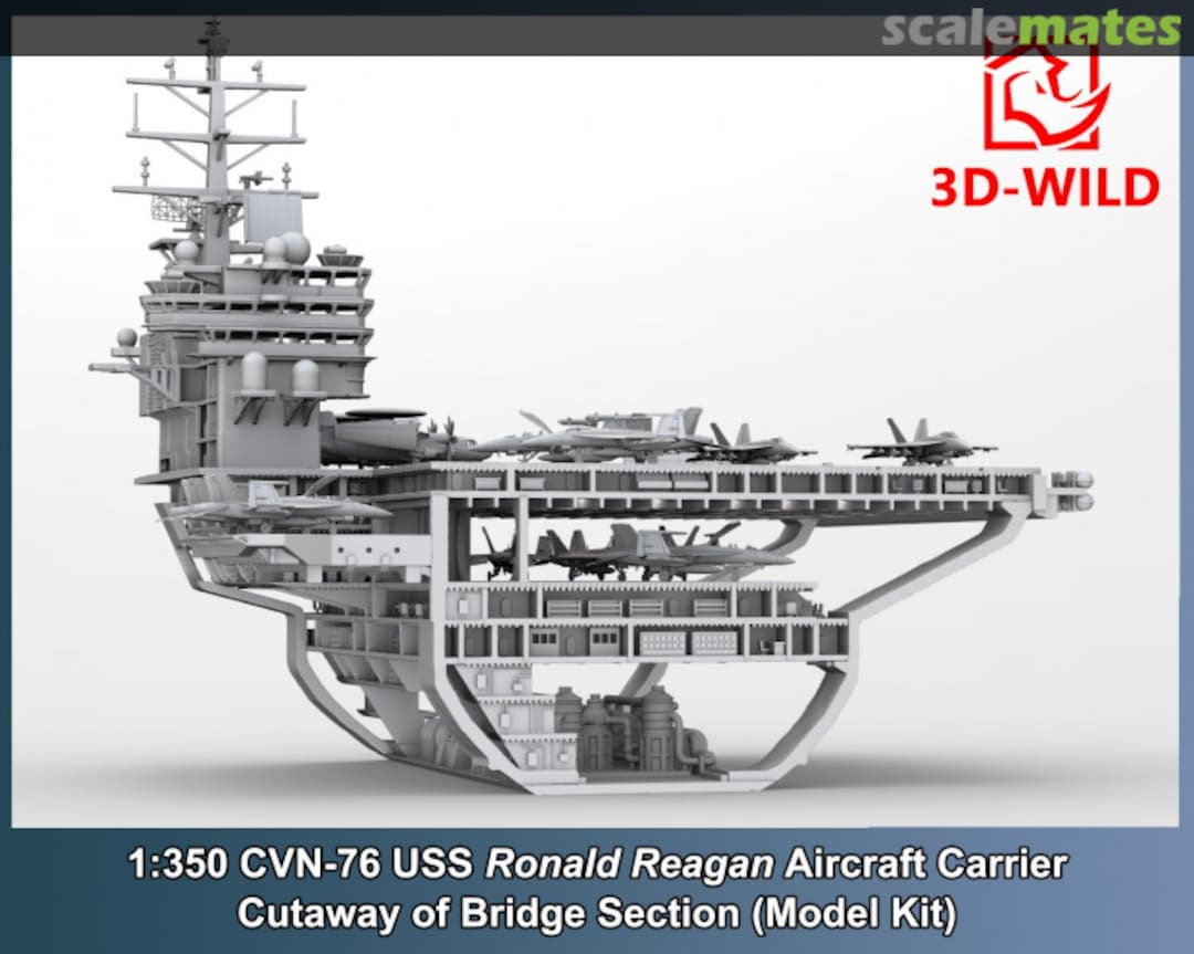 Boxart CVN-76 USS Ronald Reagan Aircraft Carrier Cutaway of Bridge Section DAN00 3D-Wild Boxart CVN-76 USS Ronald Reagan Aircraft Carrier Cutaway of Bridge Section DAN00 3D-Wild