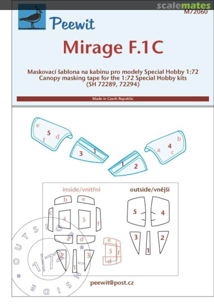 Boxart Mirage F.1C M72060 Peewit Boxart Mirage F.1C M72060 Peewit