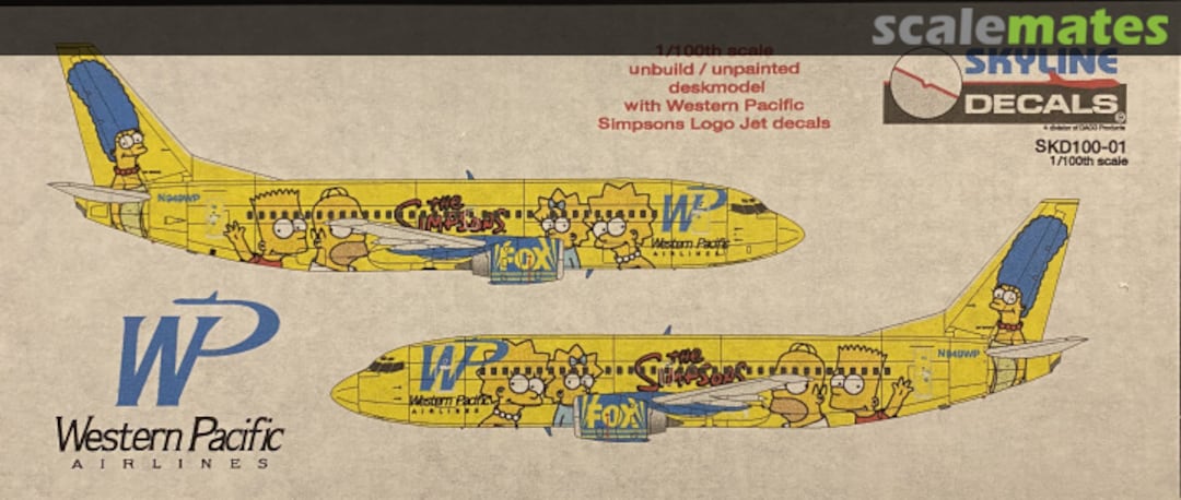 Boxart Boeing 737-300 'The Simpsons' SKD100-01 Skyline Decals Boxart Boeing 737-300 'The Simpsons' SKD100-01 Skyline Decals