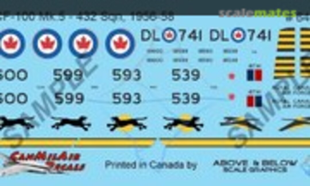 1:72 Avro CF-100 Canuck Mk. 5 - 432 Sqn (1956-1959) (Above & Below Graphics 642) 642