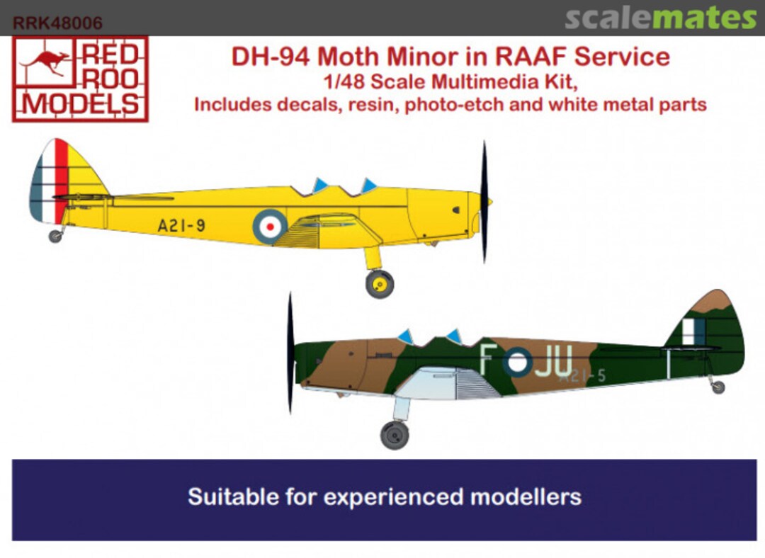 Boxart DH-94 Moth Minor RRK48006 Red Roo Models Boxart DH-94 Moth Minor RRK48006 Red Roo Models