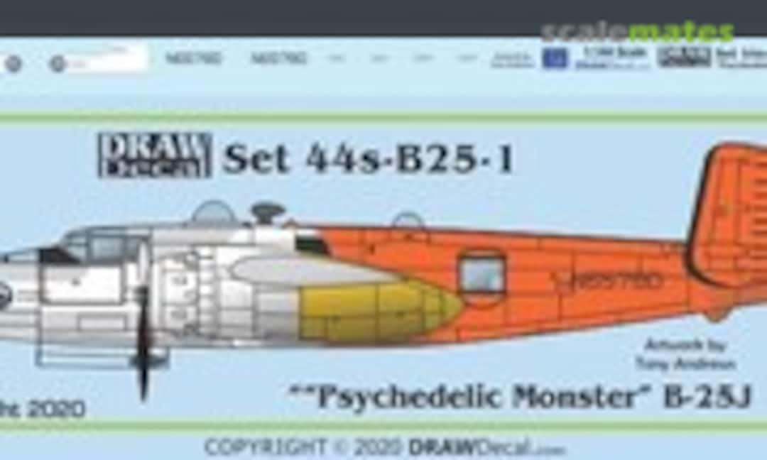 1:144 “Psychedelic Monster” B-25J (Draw Decal 44-B25-1) 44-B25-1