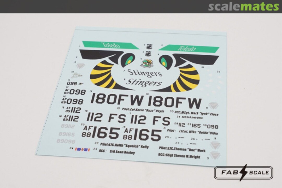 Contents F-16CM/DM Blk42 180th FW ""Stingers""2015 FD48015 Fab Scale Contents F-16CM/DM Blk42 180th FW ""Stingers""2015 FD48015 Fab Scale
