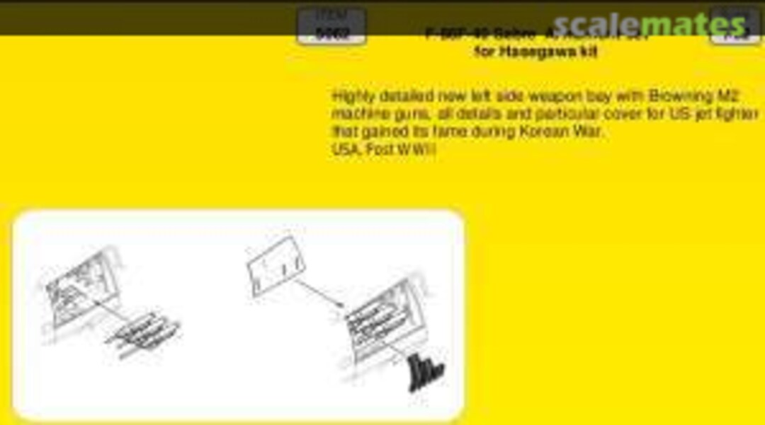 Boxart F-86 F-40 Sabre Armament set - Hasegawa - 5062 CMK Boxart F-86 F-40 Sabre Armament set - Hasegawa - 5062 CMK