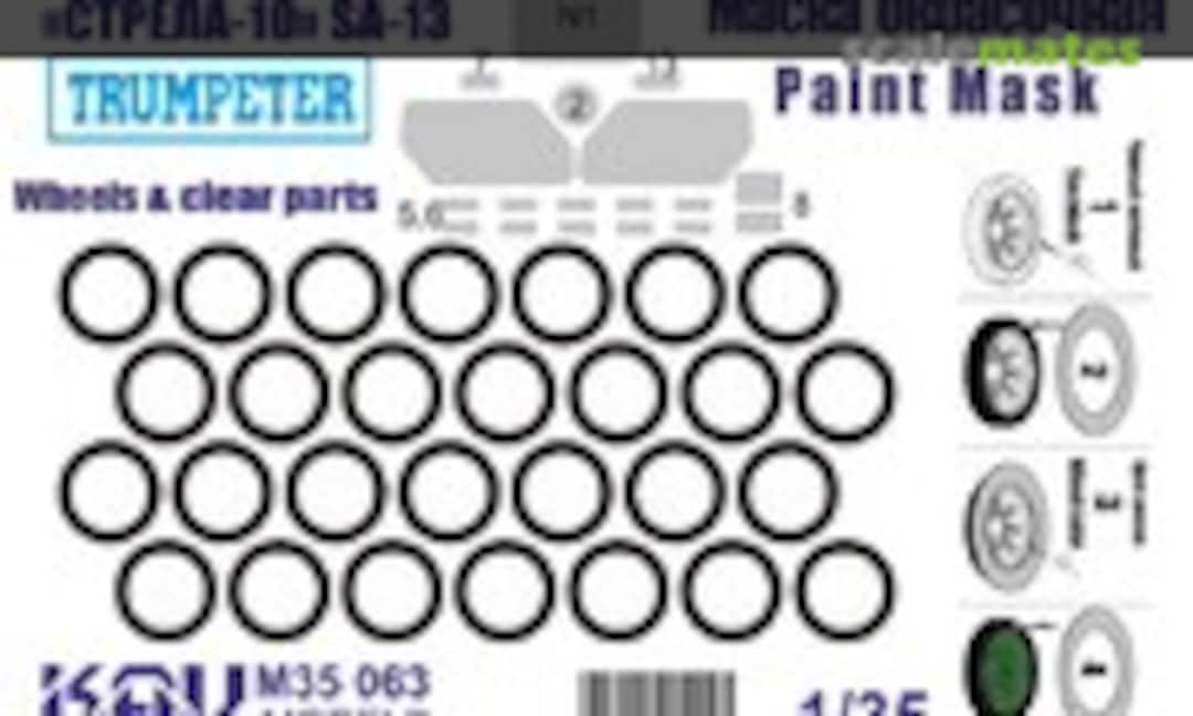 1:35 Paint Mask for Strela-10 SA-13 Gopher (clear parts & wheels) (KAV models KAV M35 063) KAV M35 063