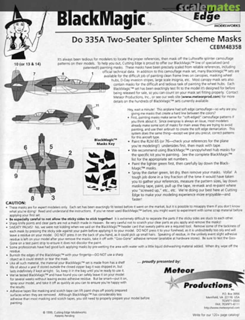 Boxart Do 335A Two-Seater Splinter Scheme Masks CEBM48358 Cutting Edge Modelworks Boxart Do 335A Two-Seater Splinter Scheme Masks CEBM48358 Cutting Edge Modelworks