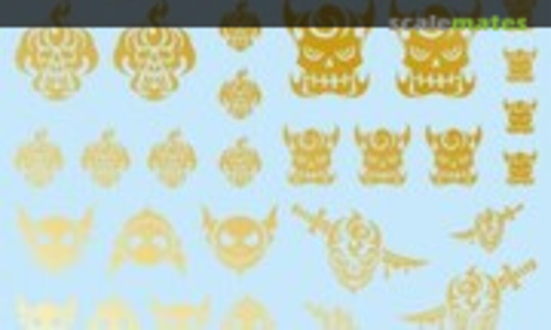 1:12 Tattoo Decal 02 Skull Tattoo Gold (HIQPARTS TTD-02-GLD) TTD-02-GLD
