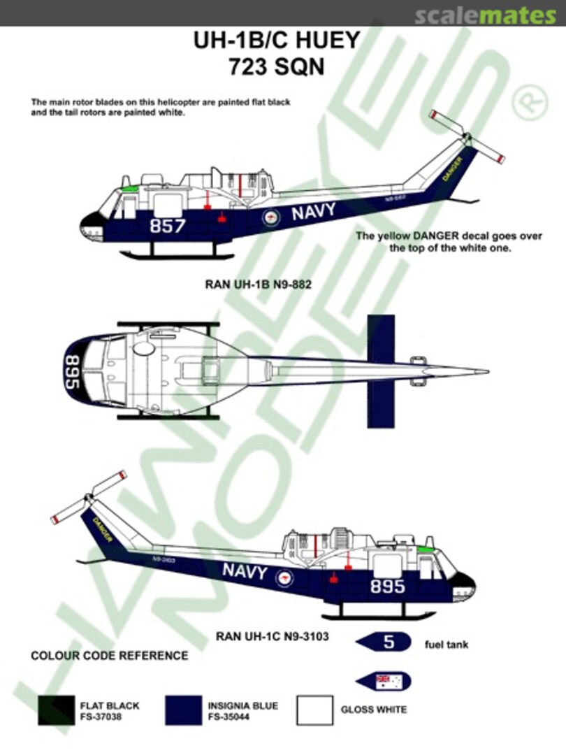 Boxart RAN, Bell UH-1B/C, HS-723 Sqn. RAN-03 Hawkeye Models Boxart RAN, Bell UH-1B/C, HS-723 Sqn. RAN-03 Hawkeye Models