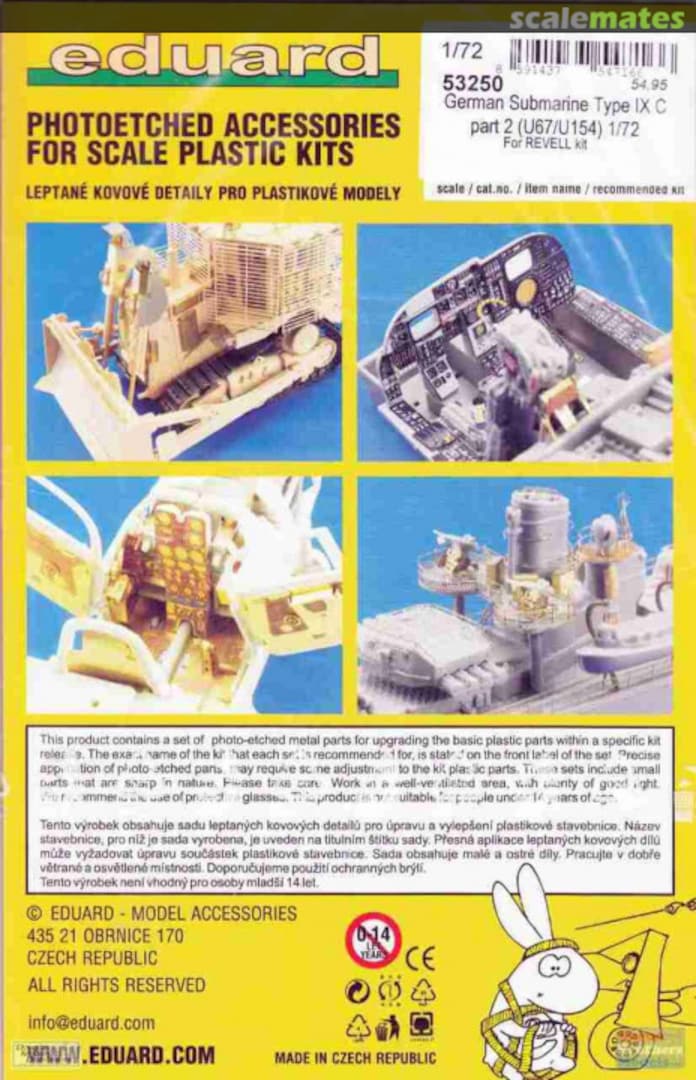 Boxart German Submarine Type IX C part 2 (U67/U154) 53250 Eduard Boxart German Submarine Type IX C part 2 (U67/U154) 53250 Eduard