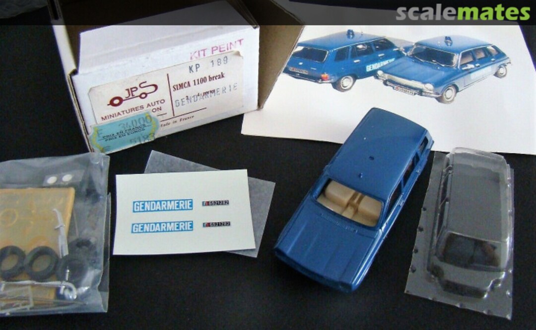 Boxart Simca 1100 Break KP188 JPS Miniatures Auto Boxart Simca 1100 Break KP188 JPS Miniatures Auto