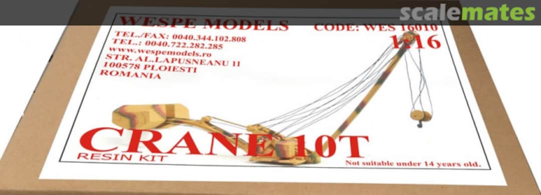 Boxart Crane 10T WES 16010 Wespe Models Boxart Crane 10T WES 16010 Wespe Models