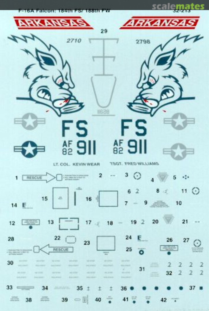Boxart F-16A Falcon 184th FS/188th FW 32-213 Microscale Boxart F-16A Falcon 184th FS/188th FW 32-213 Microscale